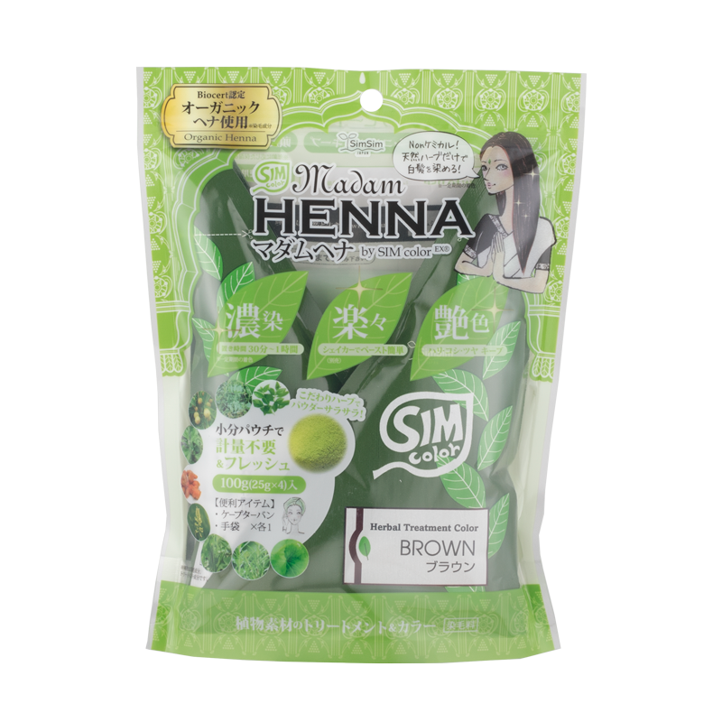 Madam Henna 4 Pack Set Brown MH1856